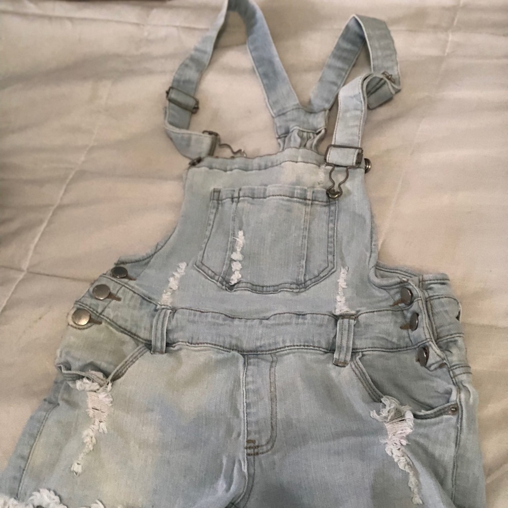 Light Blue Denim Overalls